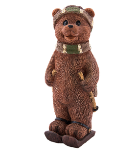 Decorative Bear Figurinewith Hat PNG Image