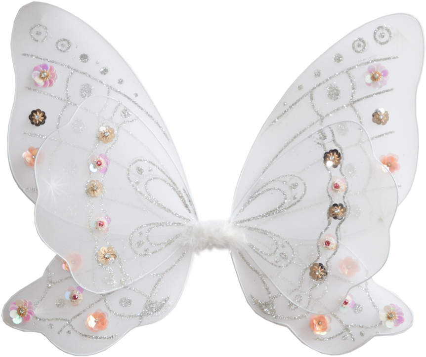 Decorative Butterfly Wings Accessory PNG Image