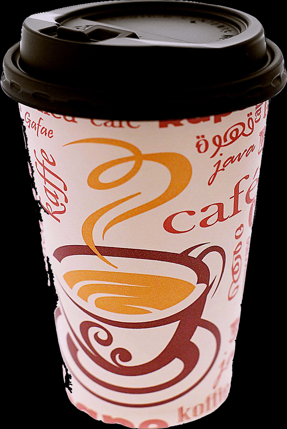 Decorative Coffee Cupwith Lid PNG Image