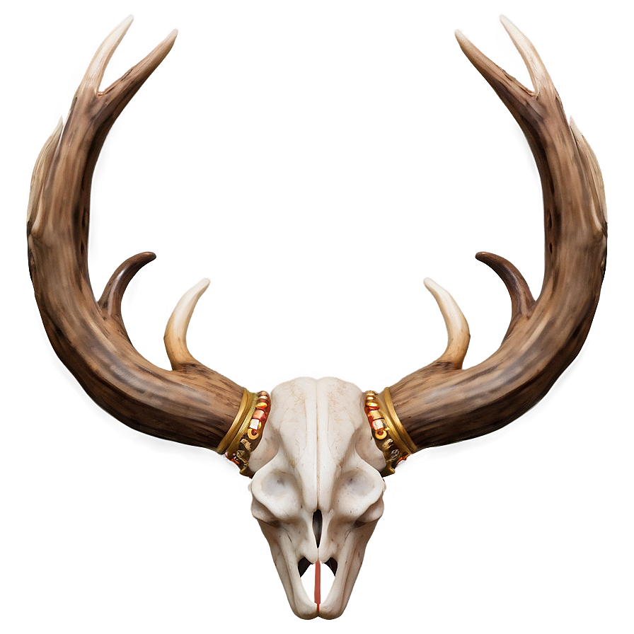 Decorative Deer Antler Motif Png Oxo PNG Image