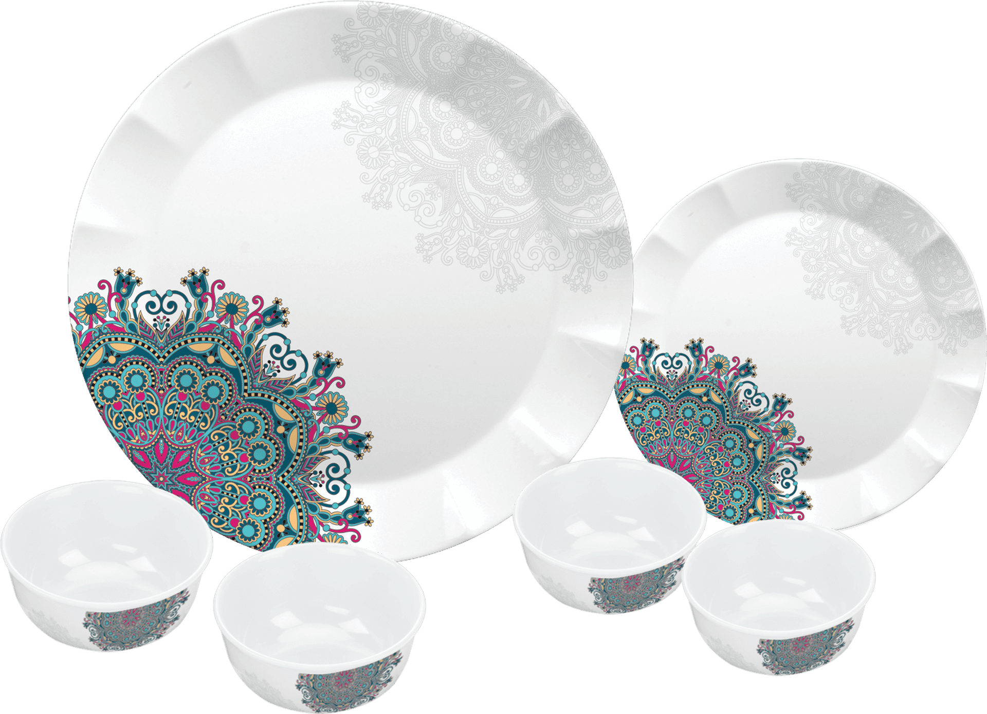 Decorative Dinnerware Set PNG Image