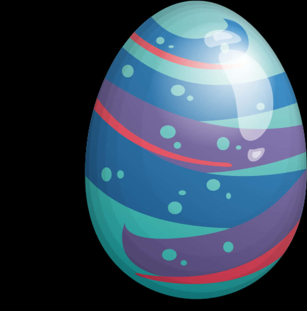 Decorative Easter Egg Graphic PNG Image