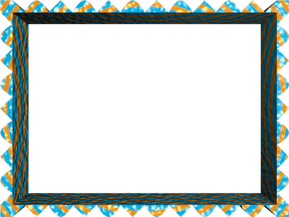 Decorative Geometric Border Frame PNG Image