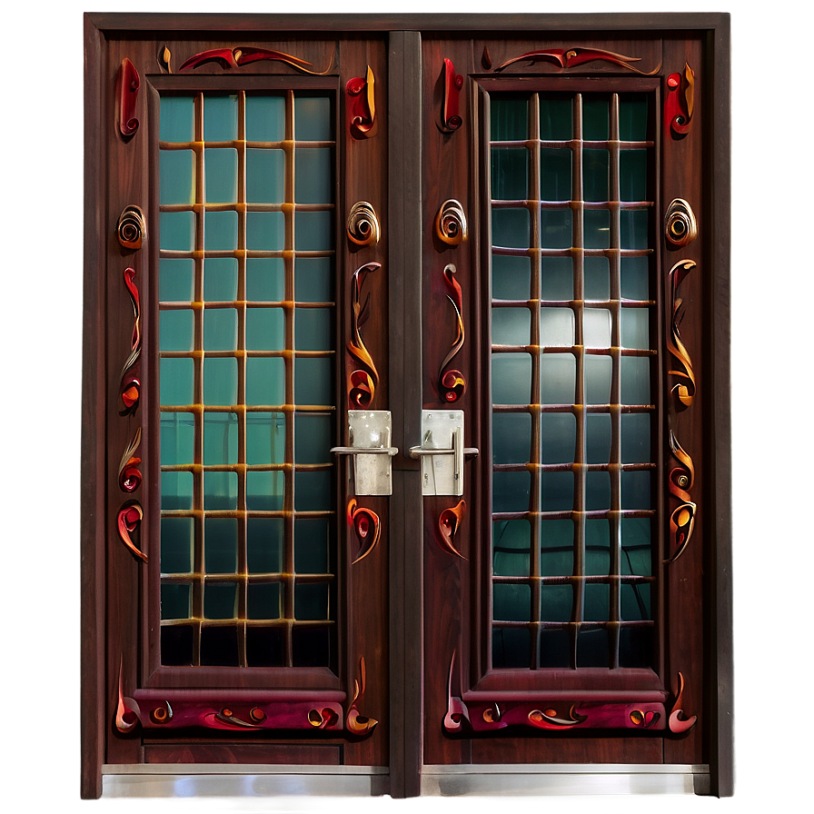 Decorative Glass Door Png 05042024 PNG Image