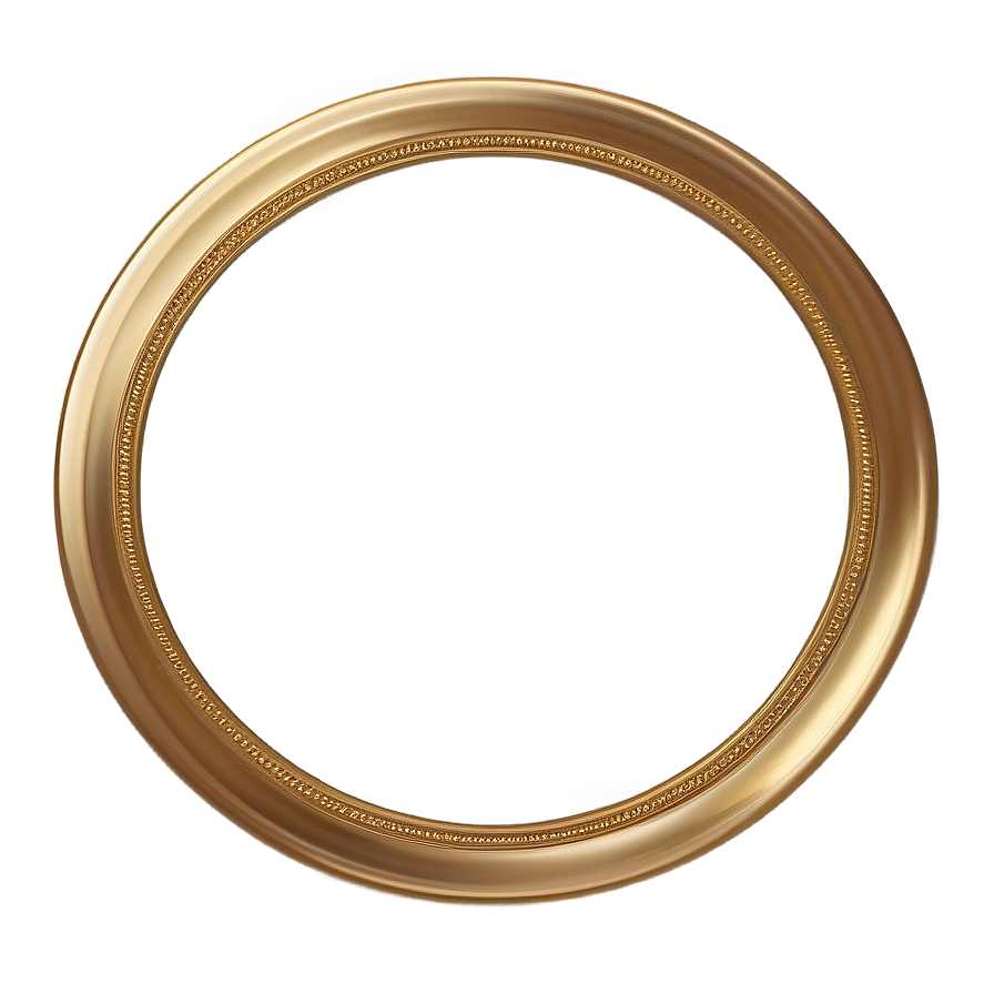 Decorative Gold Circle Frame Png Uno PNG Image