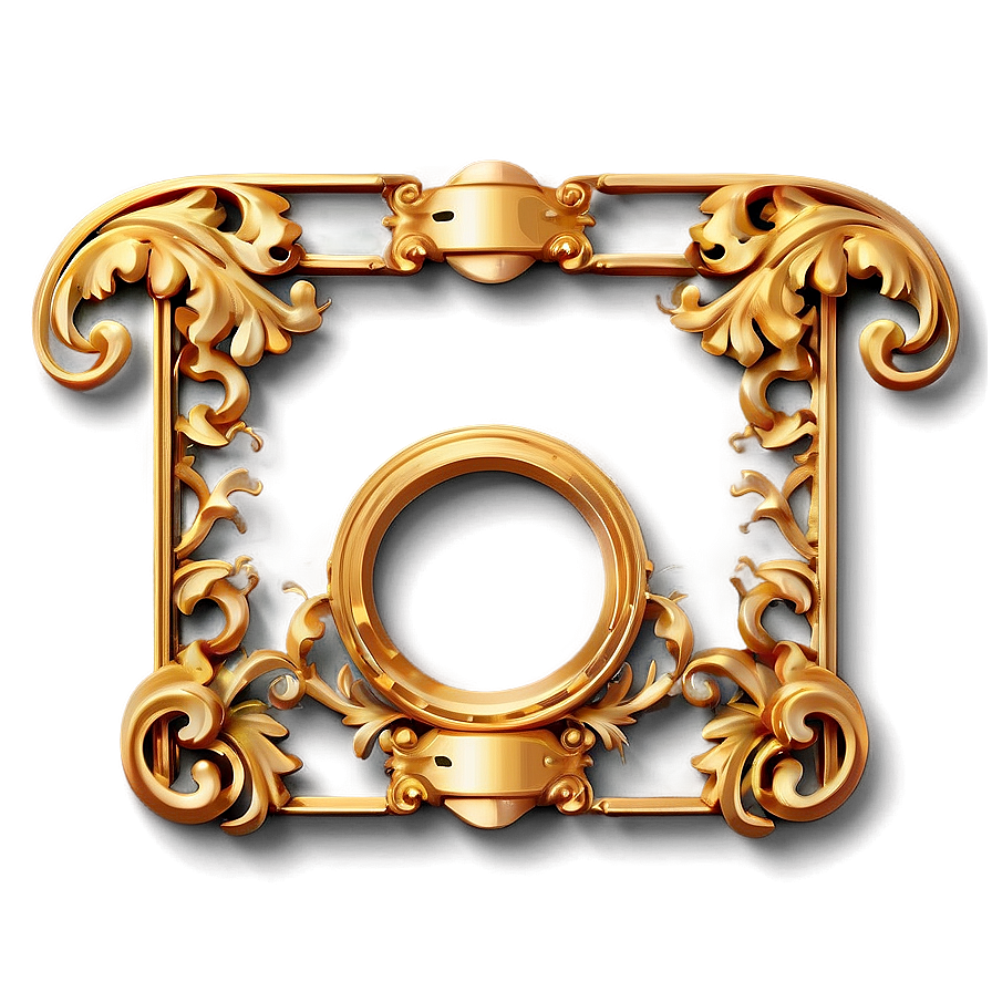 Decorative Gold Trim Png Qlp3 PNG Image