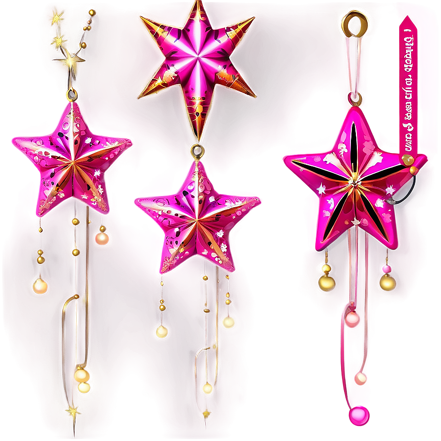 Decorative Pink Stars Png 56 PNG Image