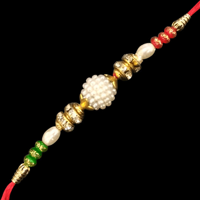 Decorative Rakhi Bracelet Design PNG Image