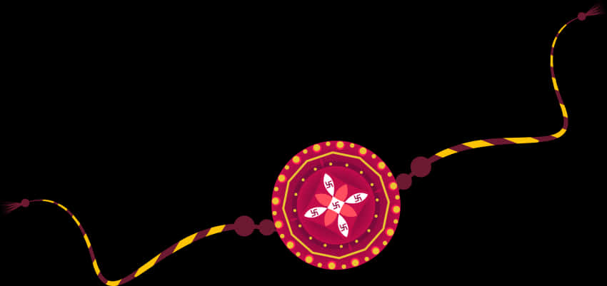 Decorative Rakhi Design PNG Image