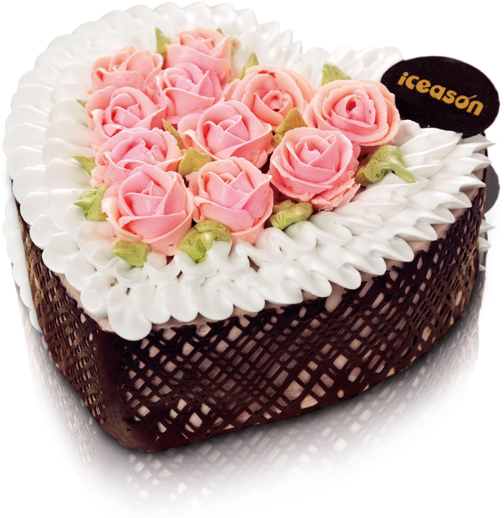 Decorative Rose Cake Design PNG Image