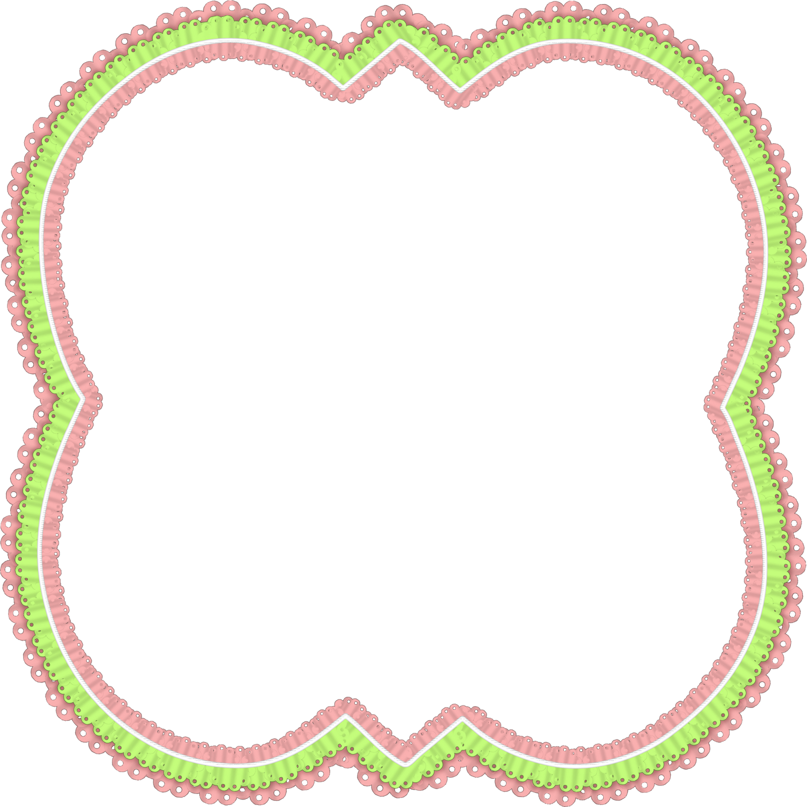 Decorative Wavy Frame Design PNG Image