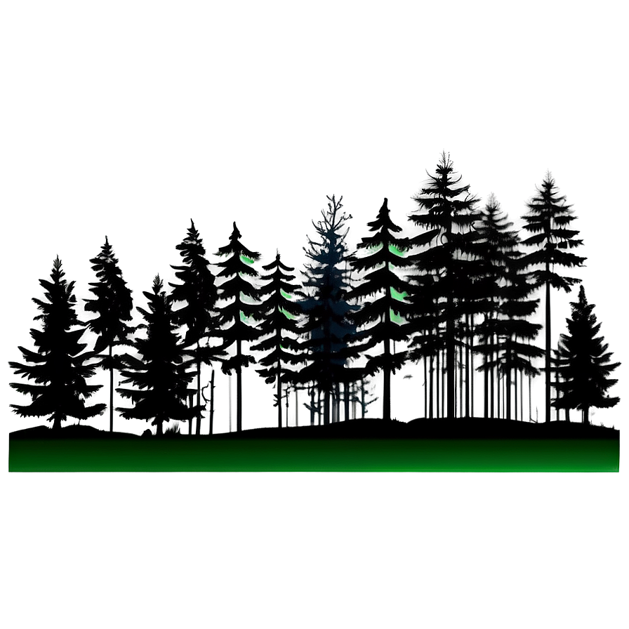 Deep Forest Silhouette Png 06262024 PNG Image