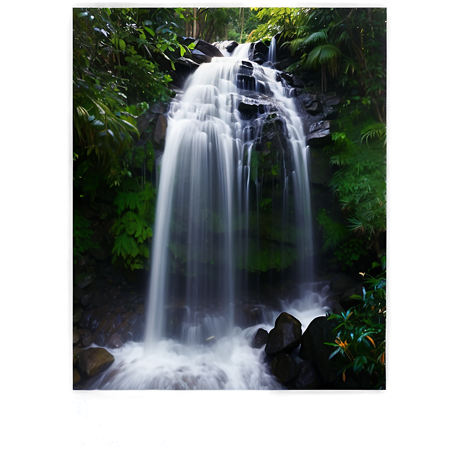 Deep Forest Waterfall Png Yho PNG Image