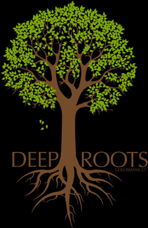 Deep Roots Tree Illustration PNG Image