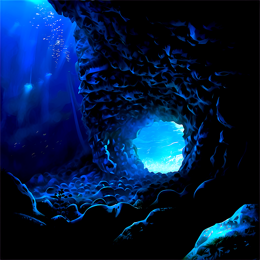 Deep Sea Explorers Cave Png Eeg PNG Image