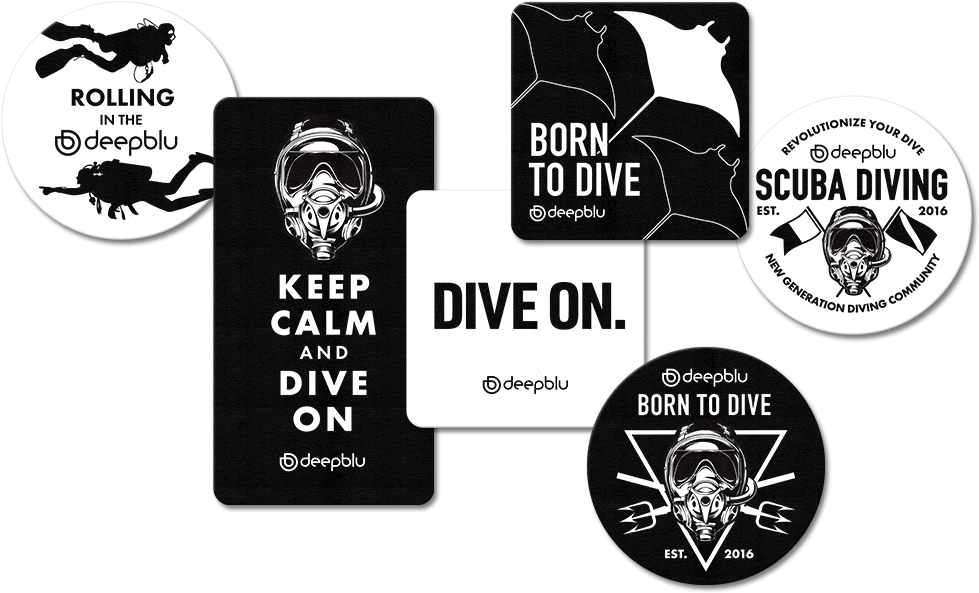 Deepblu Diving Stickersand Patches PNG Image