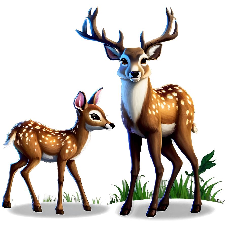 Deer Family Cartoon Png Kho PNG Image