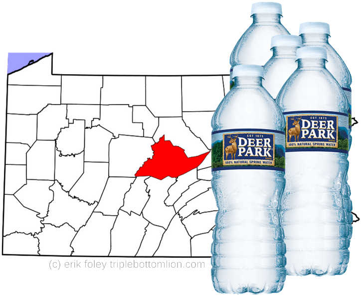 Deer Park Water Map Branding PNG Image