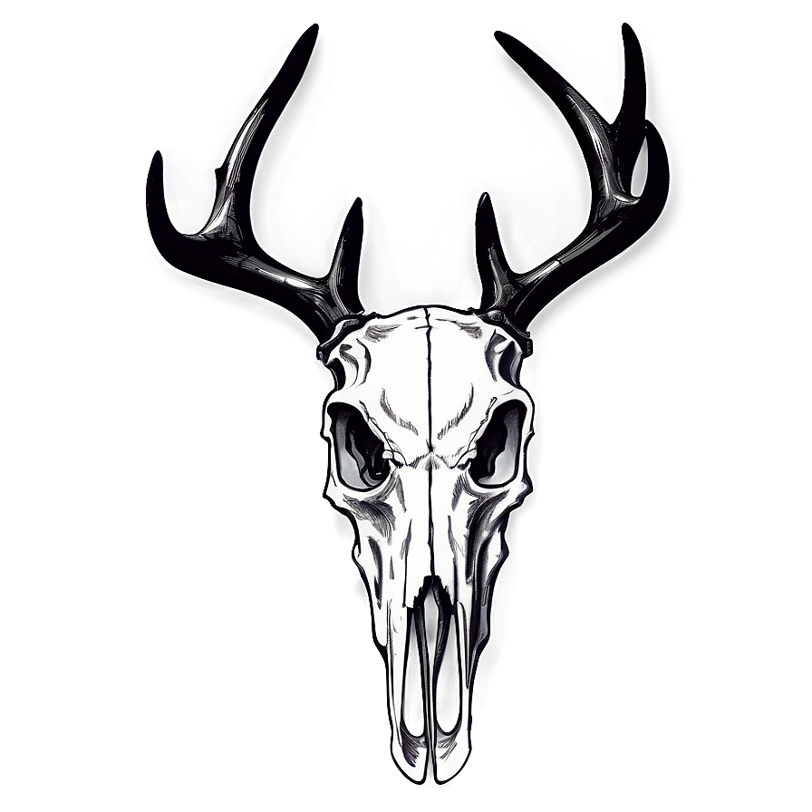 Deer Skull Drawing Png 26 PNG Image