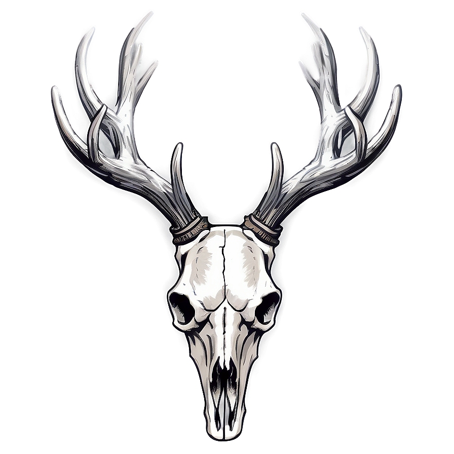 Deer Skull With Winter Theme Png 68 PNG Image