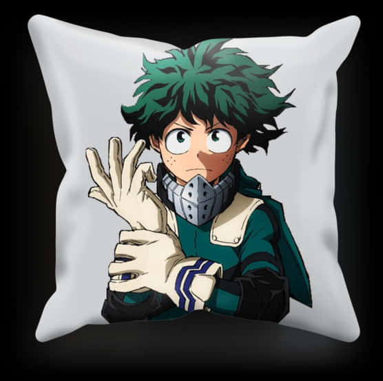 Deku Hero Costume Pillow PNG Image