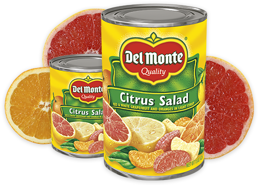 Del Monte Citrus Salad Cans PNG Image