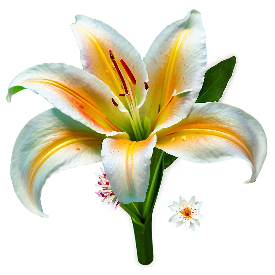 Delicate Lilies Close-up Png Wks45 PNG Image