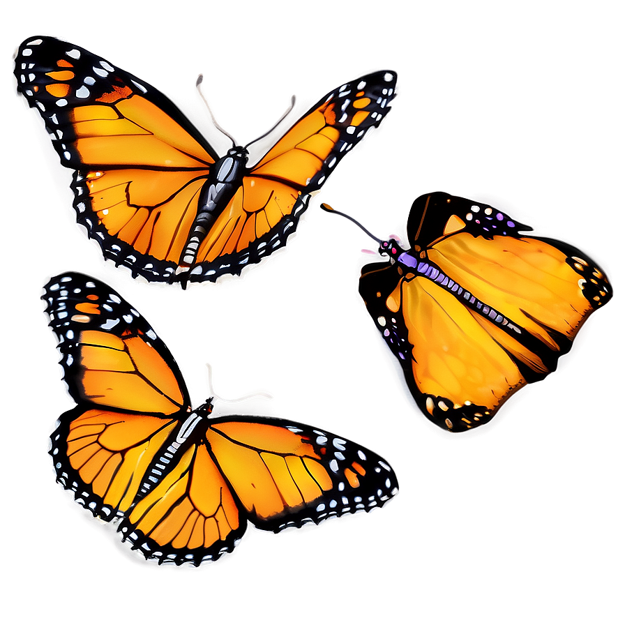 Delicate Monarch Butterflies Png 06252024 PNG Image