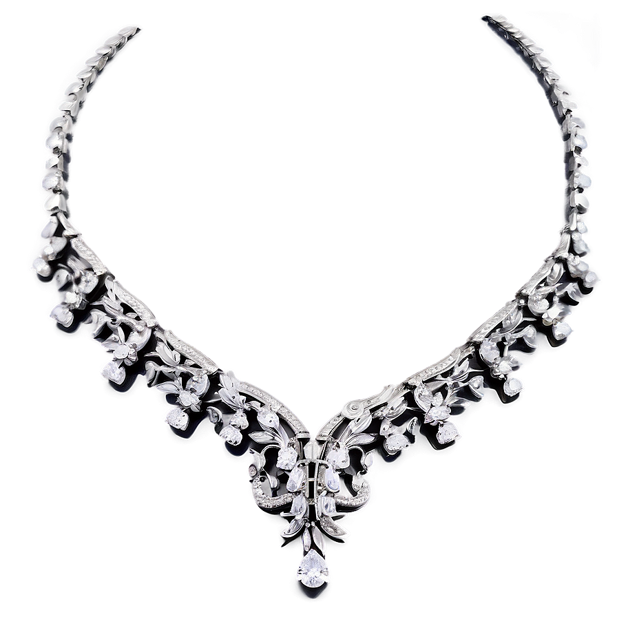 Delicate Silver Necklace Png 44 PNG Image