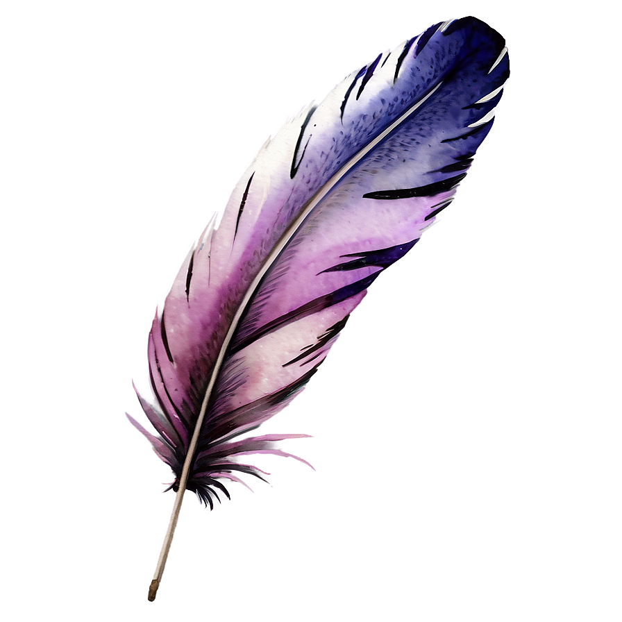 Delicate Watercolor Feather Png 05042024 PNG Image