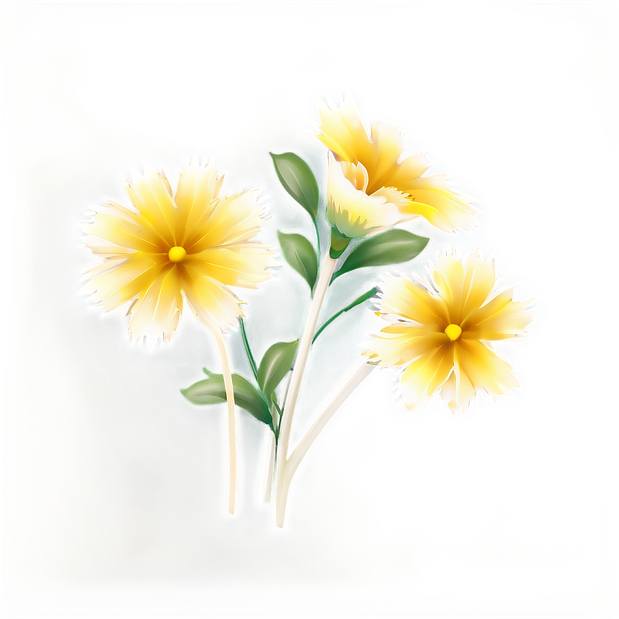 Delicate Yellow Flowers Png Fbx36 PNG Image