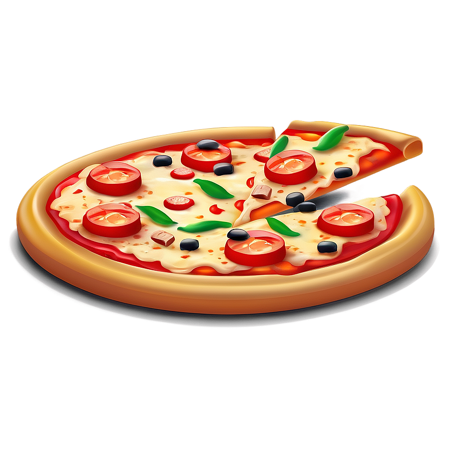 Delicious Pizza Cartoon Art Png 06272024 PNG Image