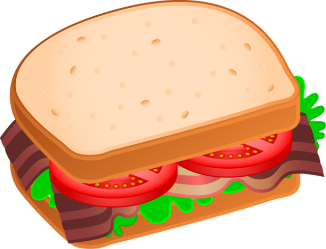 Delicious Sandwich Clipart PNG Image