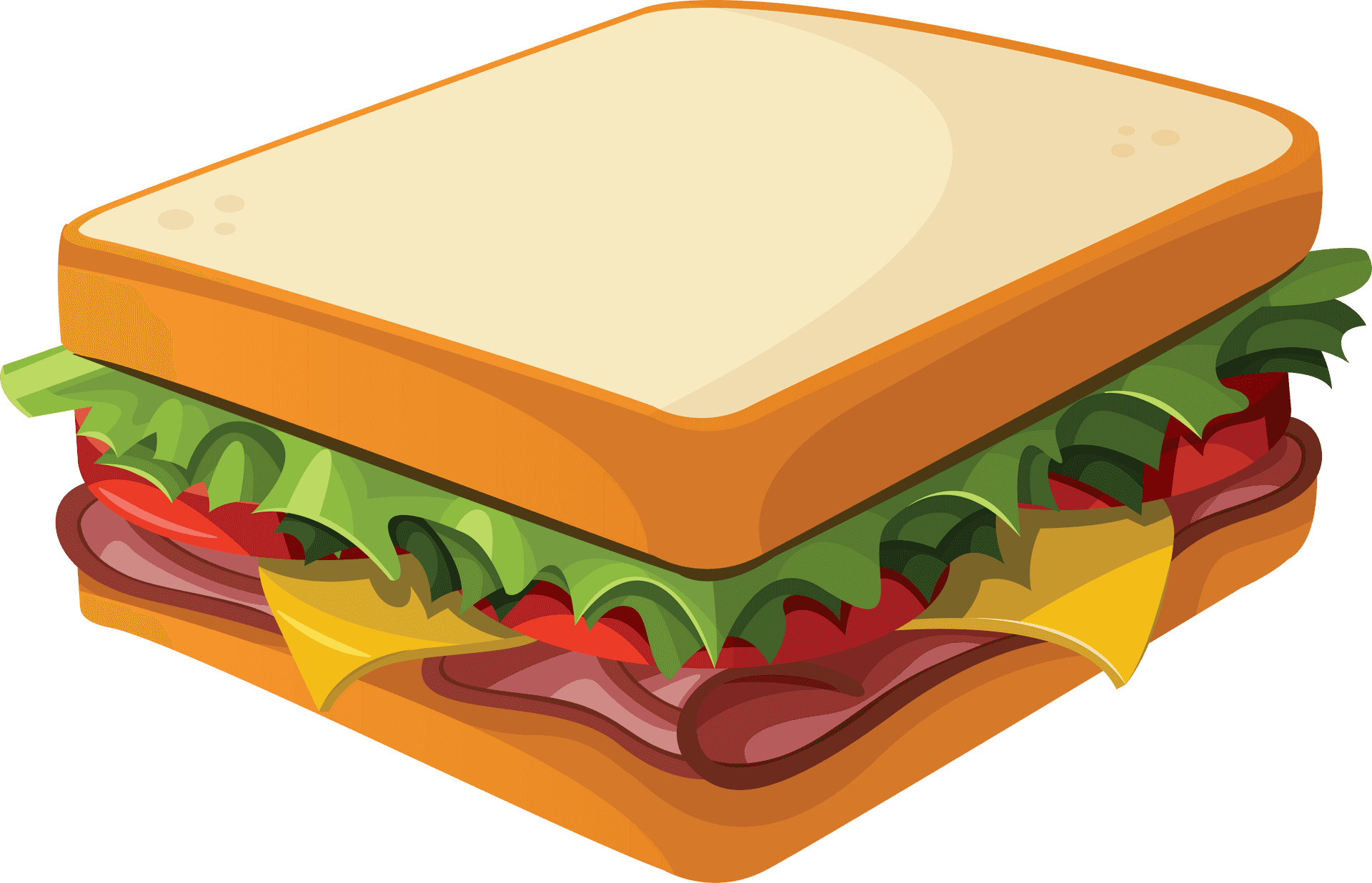 Delicious Sandwich Illustration PNG Image