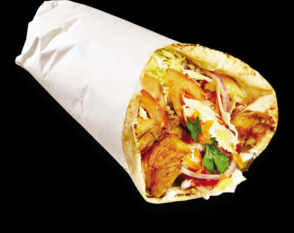 Delicious Shawarma Wrap.jpg PNG Image