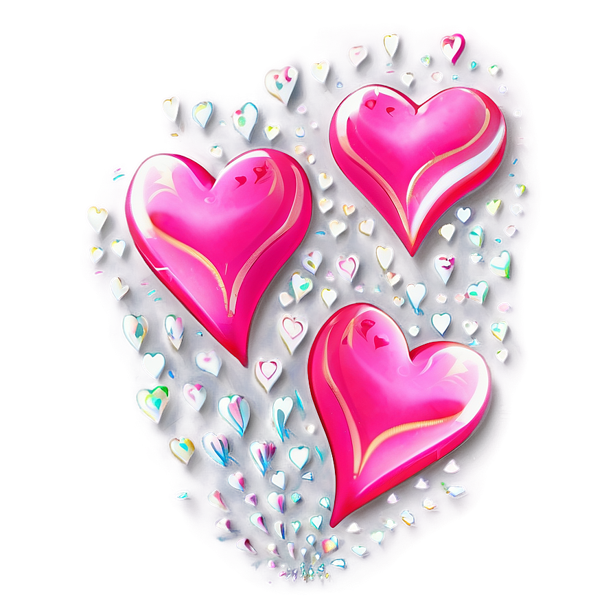 Delightful Pink Hearts Png 06122024 PNG Image