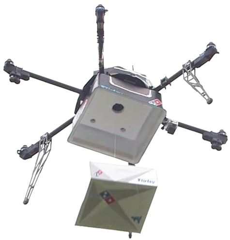 Delivery Drone Dropping Package PNG Image