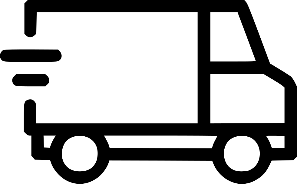 Delivery Truck Outline Graphic PNG Image