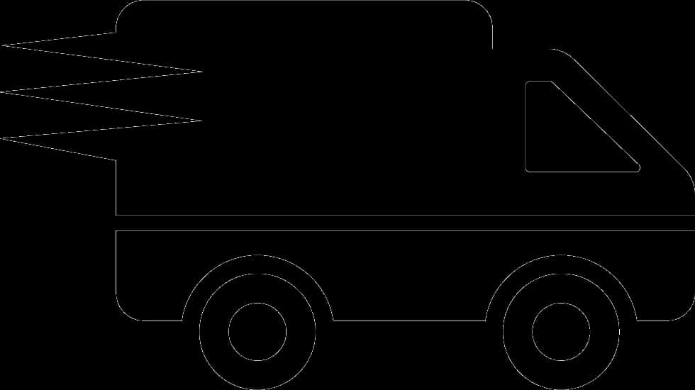 Delivery Truck Silhouette PNG Image