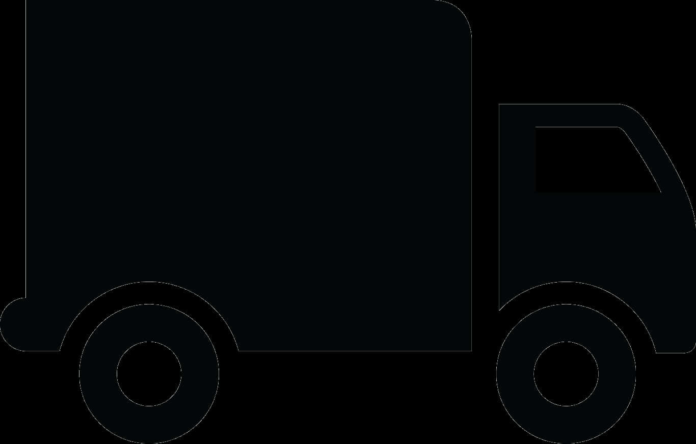 Delivery Truck Silhouette Graphic PNG Image