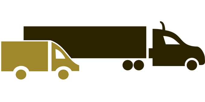 Delivery Vehicles Silhouette PNG Image