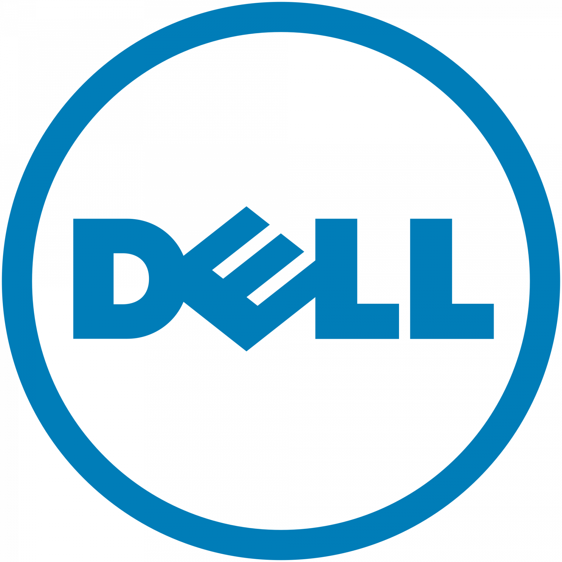 Dell Logo Blue Background PNG Image