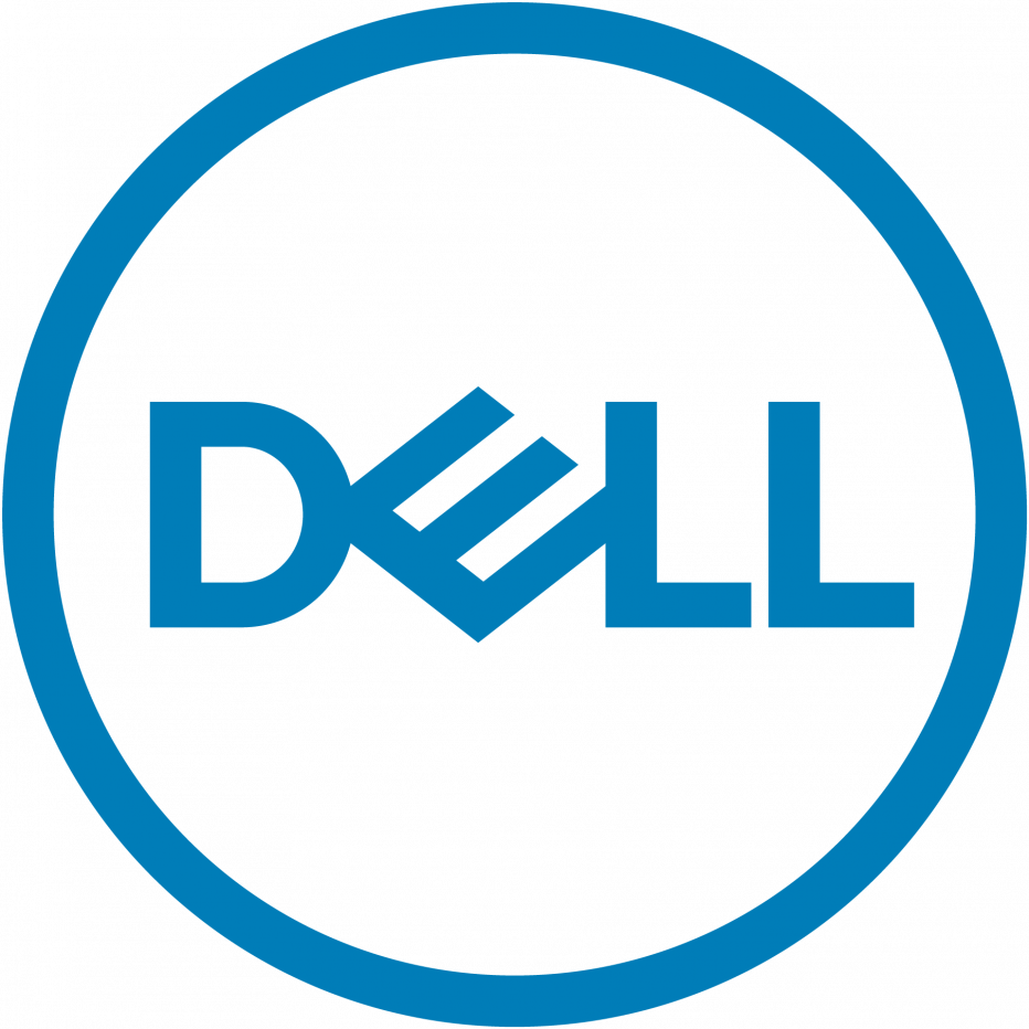 Dell Logo Blue Background PNG Image