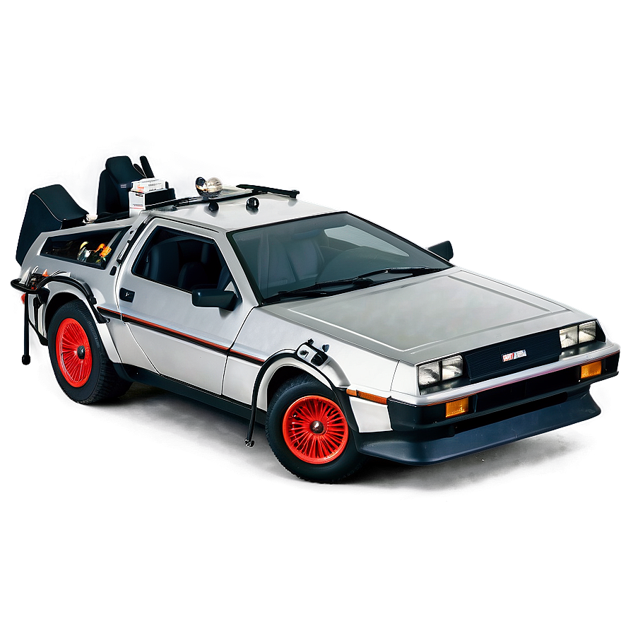 Delorean In A Sci-fi Environment Png 06122024 PNG Image