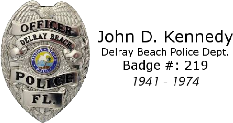 Delray Beach Police Officer Badge PNG Image