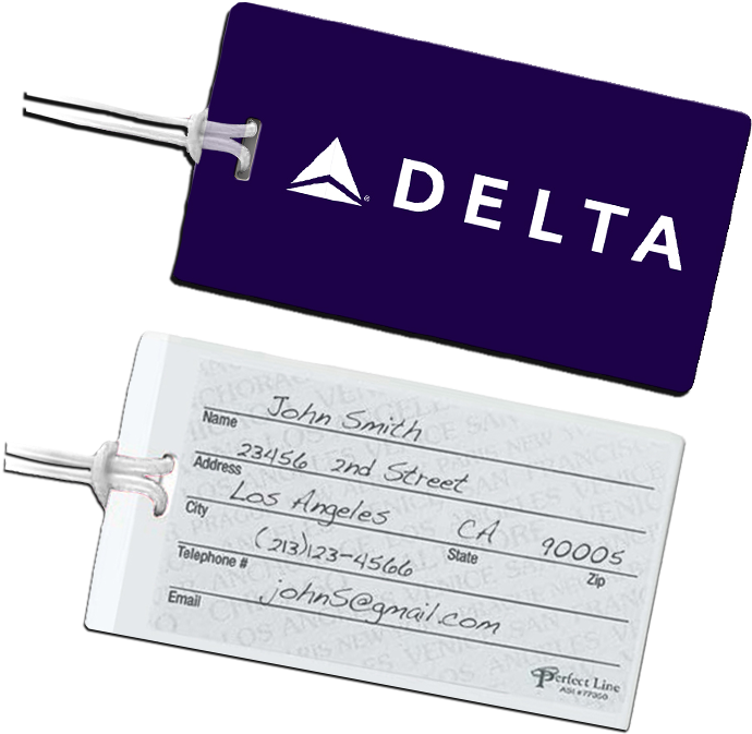 Delta Airline Luggage Tag PNG Image