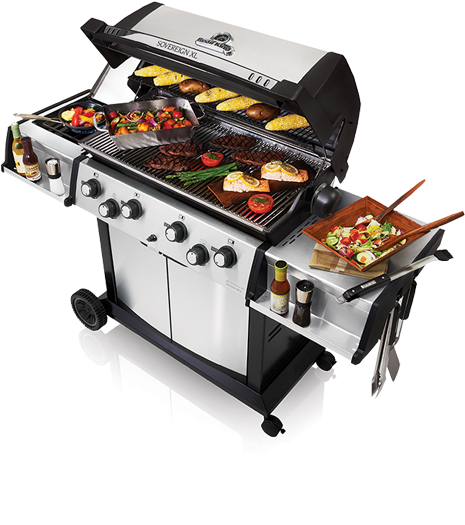 Deluxe Outdoor Grill Setup PNG Image