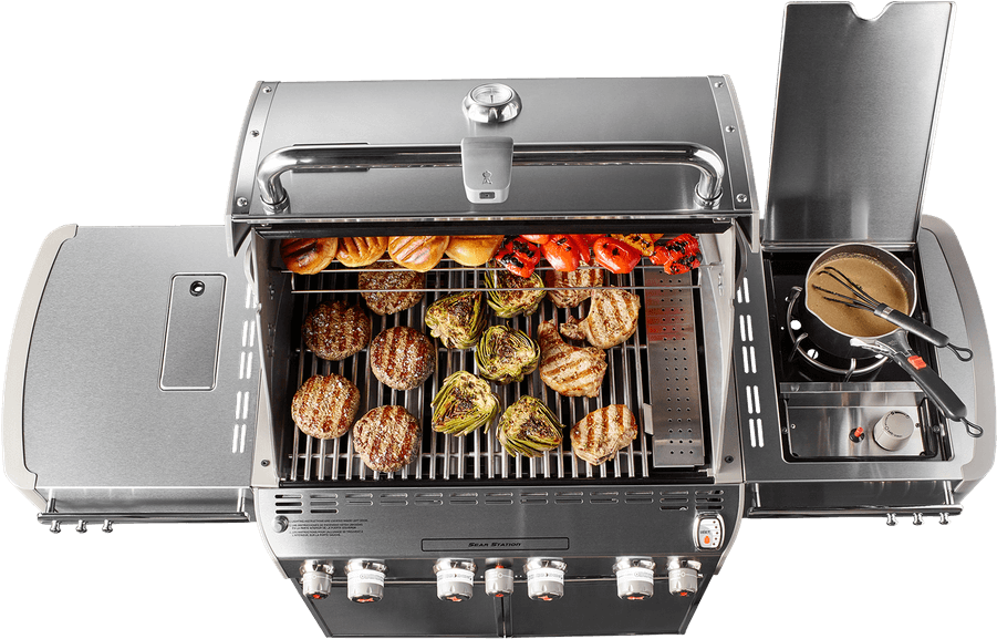 Deluxe Outdoor Grillwith Food PNG Image