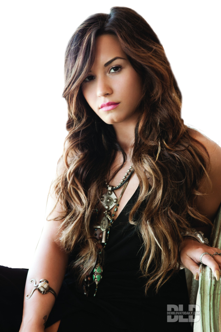 Demi Lovato Serious Portrait PNG Image