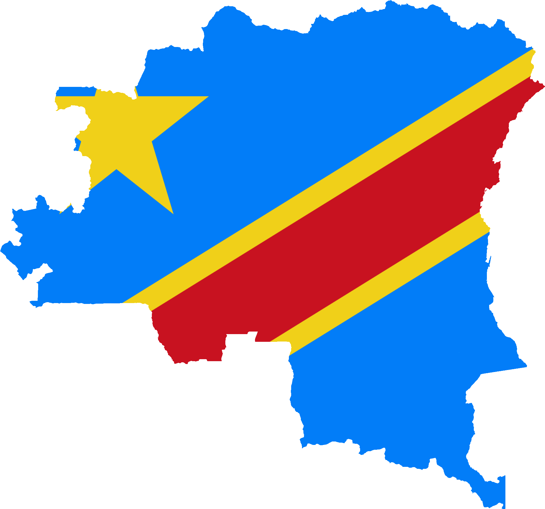 Democratic Republicof Congo Map Outline PNG Image